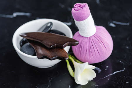Tools for different kinds of asian massagesの写真素材