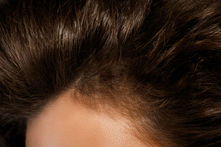 Close up of female healthy hair detailsの写真素材
