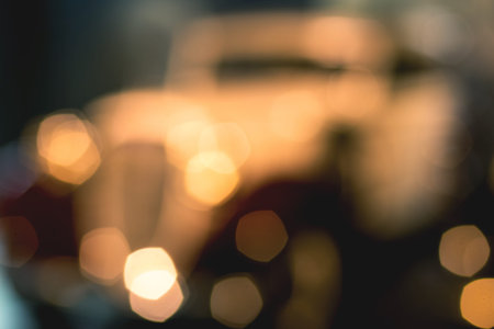 Abstract background with a pentagonal bokeh lights