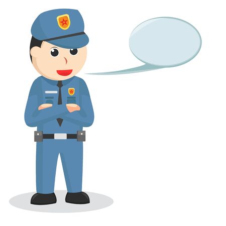 Police With Callout job illustrationのイラスト素材