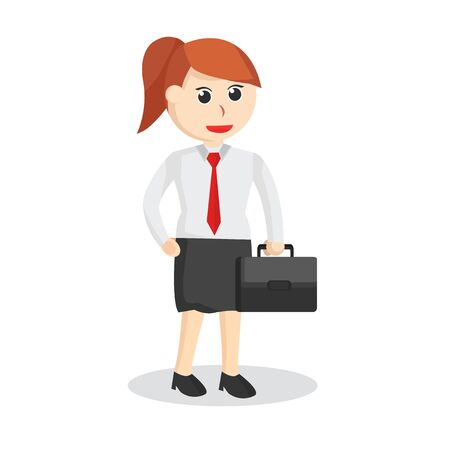 Female Businesman with bag design illustrationのイラスト素材
