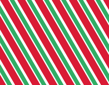 Red stripe vector simple pattern.  Red and green stripe christmas pattern.のイラスト素材