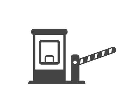 Police check post  icon. Police checkpoint vector illustration.のイラスト素材