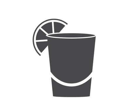 Shot icon. Tequila shot icon. Vodka shot vector illustration.のイラスト素材