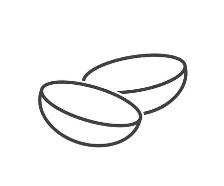 Eye lens icon.  Contact lens icon.のイラスト素材