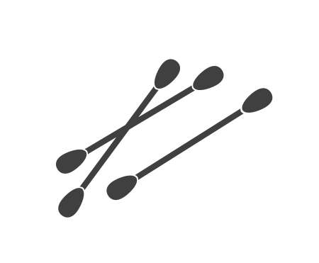 Ear sticks vector icon. Cotton swab vector icon.のイラスト素材