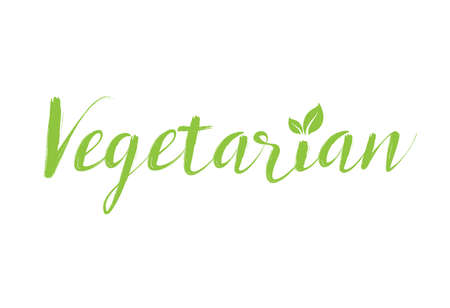 Vegetarian vector  .  Vegan green vector  .のイラスト素材