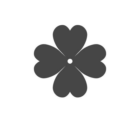 Flower icon. Shamrock leaf icon. Simple flower icon.のイラスト素材