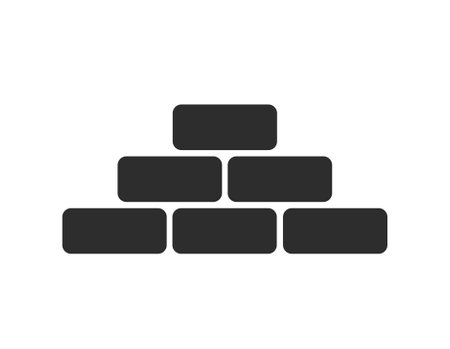 Brick icon. Construction icon.  Vector Brick wall.のイラスト素材