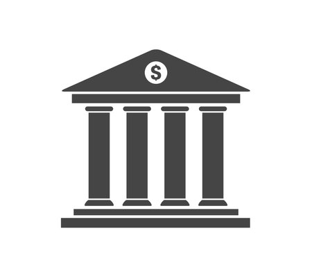 Bank icon. vector finance .  Bank building  icon.のイラスト素材