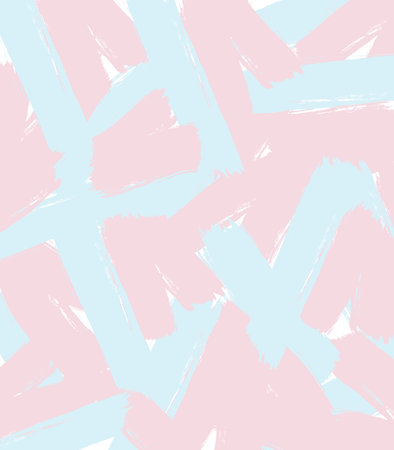 Abstract pink brush stroke pattern.  Brush stroke abstract vector pattern.のイラスト素材