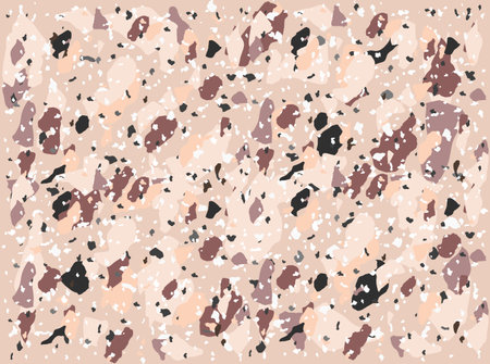 Terrazzo  vector pattern. Flecked stone pattern . Nude colour terrazzo  pattern.のイラスト素材