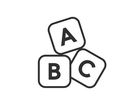 Abc  cubes vector design.  Abc blocks vector design.のイラスト素材