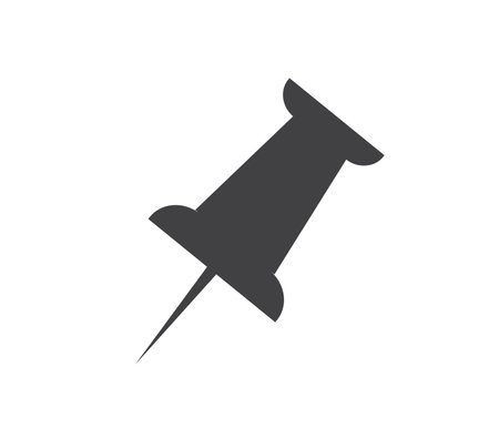 Push pin icon. Pin icon.  Pin vector design.のイラスト素材