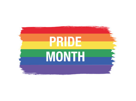 Parade month poster. Vector community poster.  Lgbt flag. Pride month poster.のイラスト素材