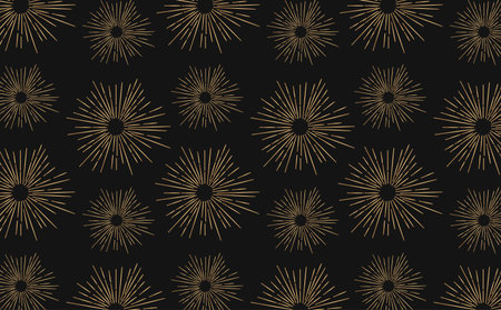 Golden sun ray vector pattern.   Sun ray vector pattern.  geometric gold pattern
