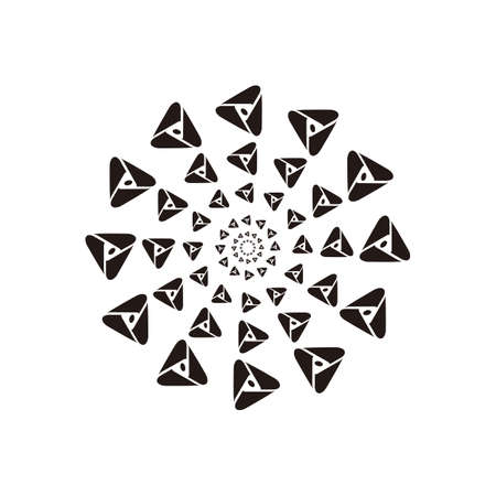 Abstract round geometric ornaments vectorのイラスト素材