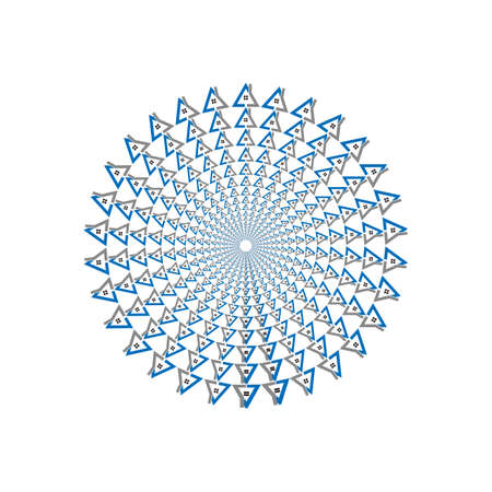 Abstract round geometric ornaments vectorのイラスト素材