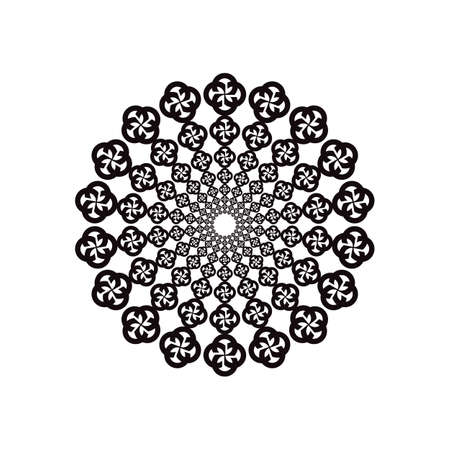 Abstract round geometric ornaments vectorのイラスト素材
