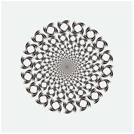 Abstract round geometric ornaments vectorのイラスト素材