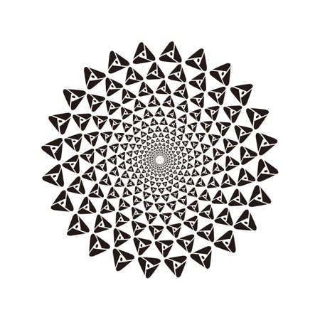 Abstract round geometric ornaments vectorのイラスト素材