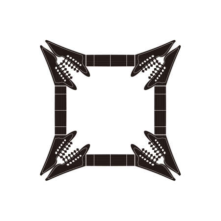 Abstract round geometric ornaments vectorのイラスト素材