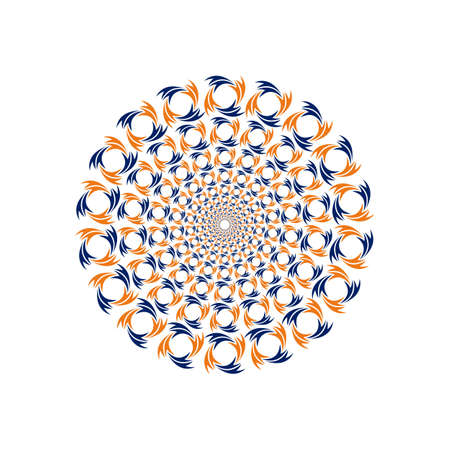 Abstract round geometric ornaments vectorのイラスト素材