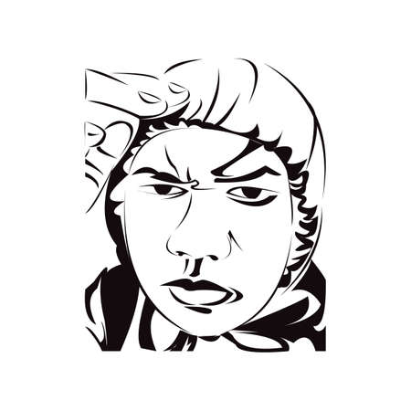 Abstract hand boxing for logo designのイラスト素材