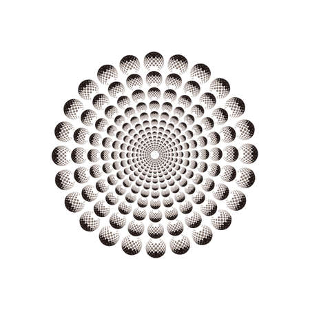 Abstract round geometric ornaments vectorの写真素材