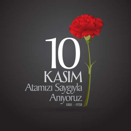 10 November, Death Day anniversary. Social Media Story Design. (TR: 10 Nov, Anamzla Saygiyla Aniyoruz. Social Media Story Design) (, Messenger,  design.)のイラスト素材