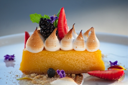 lemon dessert close upの写真素材