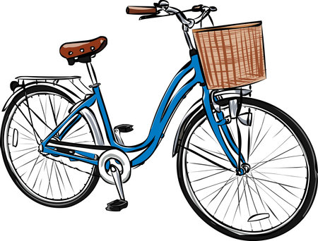 bicycle on white のイラスト素材