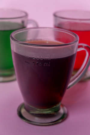 Photos of colorful drinks with various flavorsの写真素材