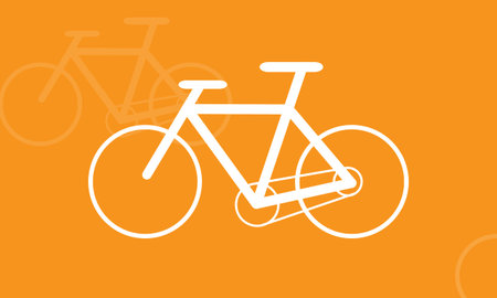 2D bicycle vector design with white color and simple look