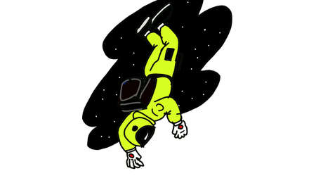 Vector design with astronaut character in spaceの写真素材