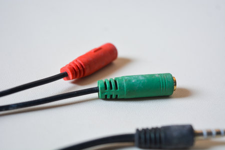 Adapter cable on white background.の写真素材