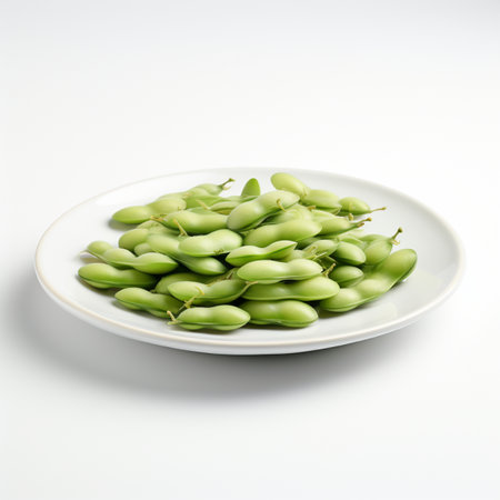High quality 3D design of broad beans, in white backgroundの素材