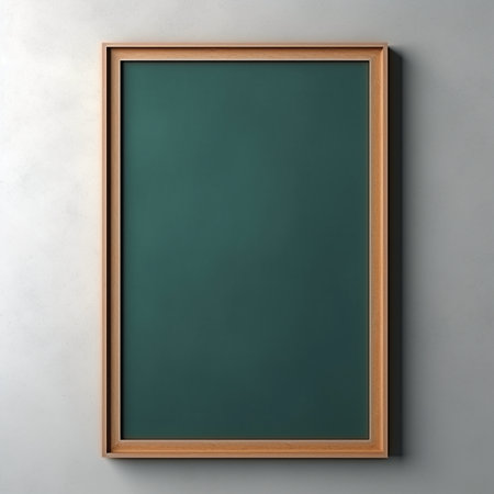 Real photo of blank wood frame hung on the walls, hyper realistic, suitable to create a mockupの素材