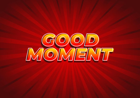 Good moment. text effect design in modern style.eye catching color. 3D lookのイラスト素材