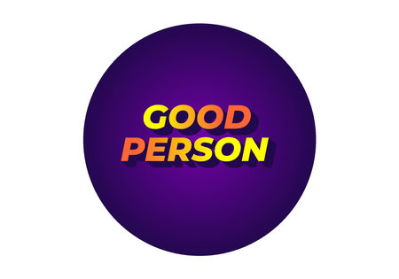 Good person. Text effect design in 3D look. Eye catching colorのイラスト素材