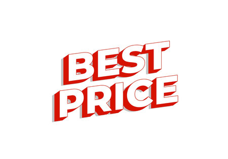 Best Price. Text effect design in 3D look with eye catching color