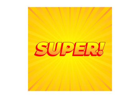 Super. Text effect design in colorful style with 3D lookのイラスト素材