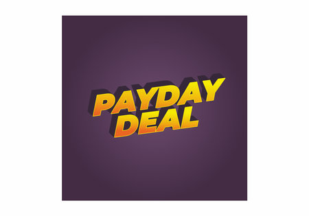 payday deal. Text effect design for brand promotional ads, in bold textのイラスト素材