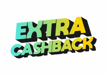 Extra cash back. text effect design with extra bold font for social media adsのイラスト素材