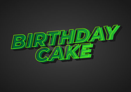 Birthday cake. Text effect design with bold fonts for social media and advertisingのイラスト素材
