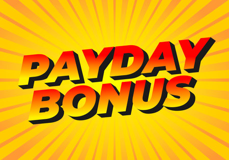 Payday bonus. Text effect design for social media and print promotion purposesのイラスト素材