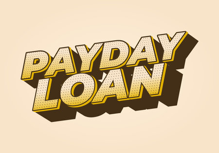 Payday loan. Text effect design for social media advertising purposesのイラスト素材