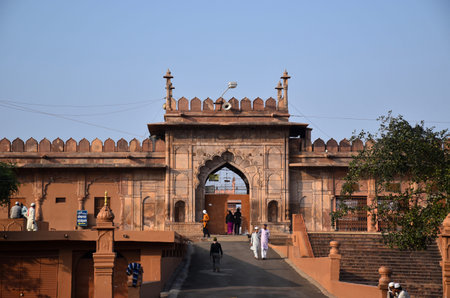 Bhopal, Madhya Pradesh/India - January 17, 2020 : Interior of Jama Masjid or Taj Ul Masjid or Mosque