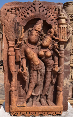Gwalior, Madhya Pradesh/India - March 15, 2020 : Sculpture of Uma-Maheshwar built in 13th Century A.D.のeditorial素材