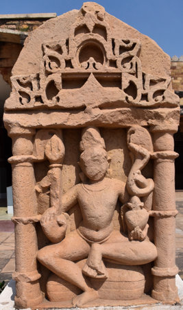 Gwalior, Madhya Pradesh/India - March 15, 2020 : Sculpture of Shiva built in !3th Century A.D.のeditorial素材
